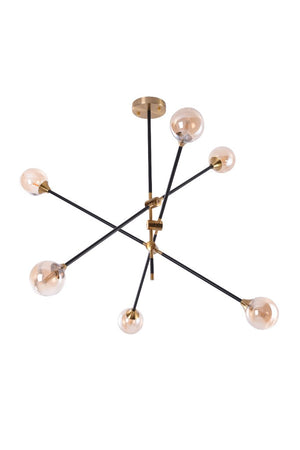 Lustra SOLEN 6 BK/GO AZ4700