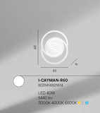 Plafoniera I-CAYMAN-R60