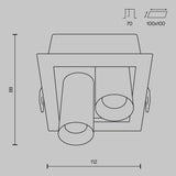 Spot Incastrat DOWNLIGHT MAGNUM DL094-02-7W3K-B