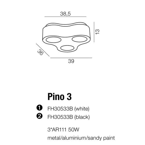 Spot Aplicat PINO 3 AZ0618