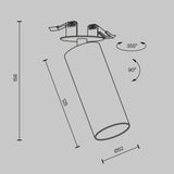 Spot Incastrat FOCUS C053CL-L12W3K-W-B