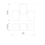 Spot Aplicat FLAVIO 2 WH/BK AZ0792