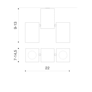 Spot Aplicat FLAVIO 2 WH/BK AZ0792