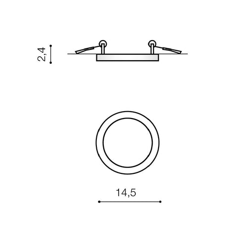 Plafoniera Incastrata SLIM 15 ROUND 3000K AZ2838