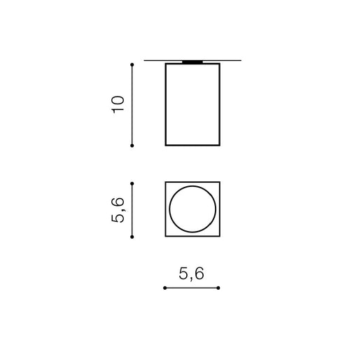 Spot Aplicat MINI SQUARE AZ1381