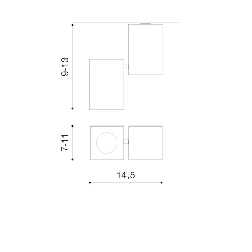 Spot Aplicat FLAVIO 1 WH/BK AZ0791
