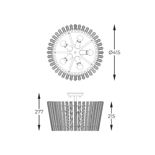 Plafoniera BACH C0547-05H-F9AC