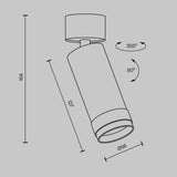 Spot Aplicat FOCUS ZOOM C055CL-L12W4K-Z-B