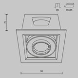 Spot Incastrat DOWNLIGHT METAL MODERN DL093-01-10W3K-W