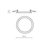 Plafoniera Incastrata SLIM 22 ROUND 4000K AZ4164