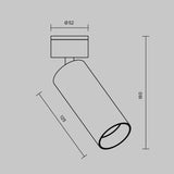 Spot Aplicat FOCUS LED 3000K C055CL-L12W3K-W-BS
