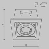 Spot Incastrat DOWNLIGHT METAL MODERN DL093-01-10W3K-B