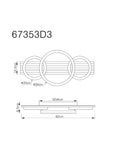 Plafoniera TISHA 67353D3