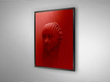 Tablou RED FACE 302043 / BAS-RELIEF