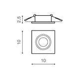 Spot Incastrat EDITTA BK AZ4144