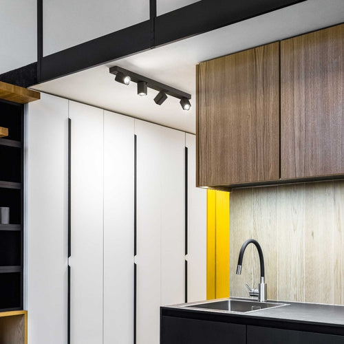 Plafoniera RUDY PL4 SQUARE NERO 321523