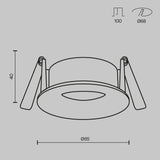 Spot Incastrat DOWNLIGHT SLIM DL088-GU10-RD-W