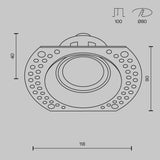 Spot Incastrat DOWNLIGHT DOT DL042-01-RD-W