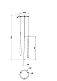 Lustra CASCADE MOD132PL-L18BSK