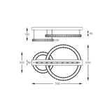 Plafoniera GIRONA MX3713-2-3CT