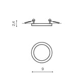 Plafoniera Incastrata SLIM 9 ROUND 4000K AZ2832