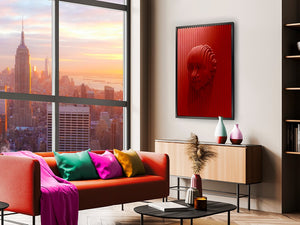 Tablou RED FACE 302043 / BAS-RELIEF