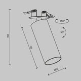 Spot Incastrat FOCUS C053CL-L12W4K-W-W