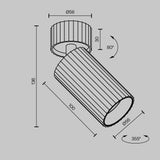 Spot Aplicat CALIPSO C108CL-01-GU10-B