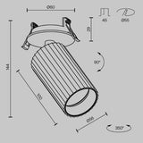 Spot Incastrat DOWNLIGHT CALIPSO C110CL-01-GU10-W