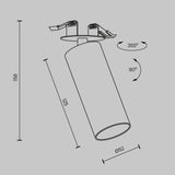 Spot Incastrat FOCUS C053CL-L12W3K-W-W