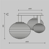 Plafoniera REELS MOD268CL-03G