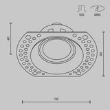 Spot Incastrat DOWNLIGHT DOT DL042-01-RD-B