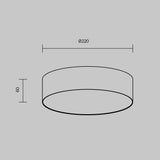 Plafoniera ZON C032CL-24W3K-RD-MG