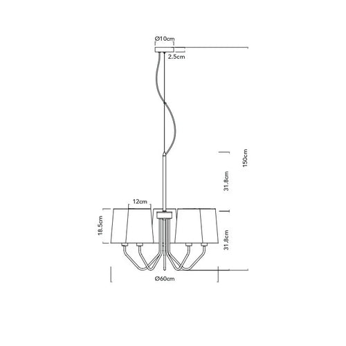 Candelabru I-SALLY-5-ORO