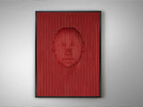 Tablou RED FACE 302043 / BAS-RELIEF