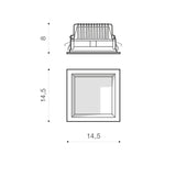 Spot Incastrat AIDA SQUARE 16W 3000K WH AZ4228