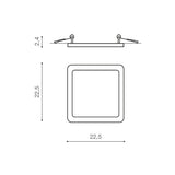 Plafoniera Incastrata SLIM 22 SQUARE 3000K AZ4170
