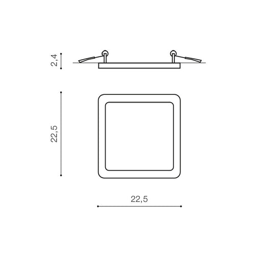 Plafoniera Incastrata SLIM 22 SQUARE 3000K AZ4169