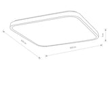 Plafoniera AGNES SQUARE LED PRO 64W, 3000K 10987