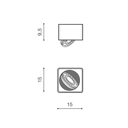 Spot Aplicat PAOLA 1 230V BK AZ4130