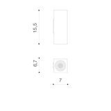 Aplica VELIA SQUARE 2 BK AZ4401