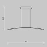 Lustra CURVE MOD243PL-L18BK