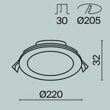 Spot Incastrat DOWNLIGHT STOCKTON DL017-6-L18W3-4-6K