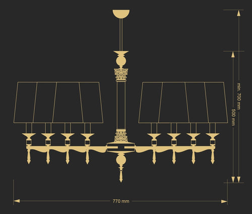 Candelabru Merano Mer-Zw-8(P/A) Lucente - Home & Lighting