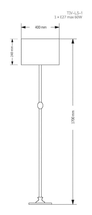 Lampadar TIVOLI TIV-LS-1(P) Lucente - Home & Lighting