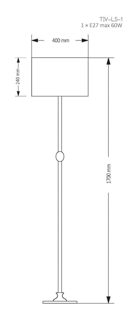 Lampadar TIVOLI TIV-LS-1(P) Lucente - Home & Lighting