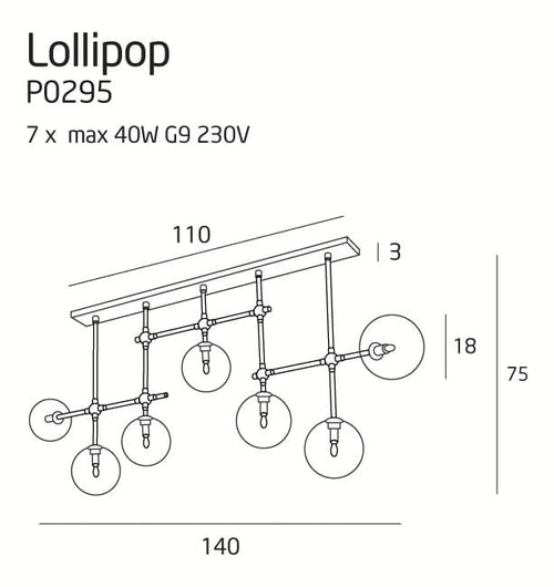 Lustra Lollipop P0295 Lucente - Home & Lighting