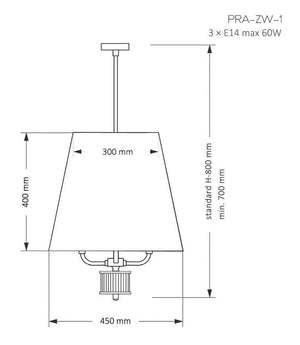 Lustra PRATO PRA-ZW-1(ZM) Lucente - Home & Lighting