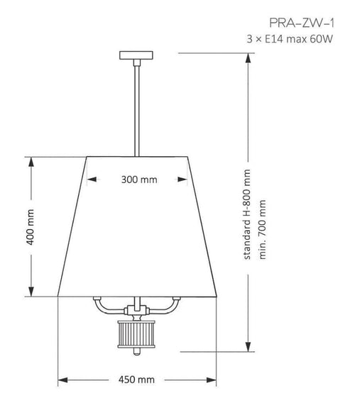 Lustra PRATO PRA-ZW-1(ZM) Lucente - Home & Lighting
