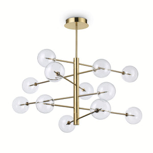 Lustra Equinoxe Sp12 Ottone Antico 200125 Lucente - Home & Lighting